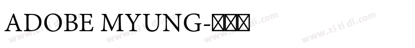 ADOBE MYUNG字体转换